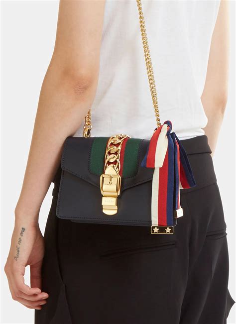 gucci mini sylvie chain shoulder bag|Gucci Mini Bags for Women .